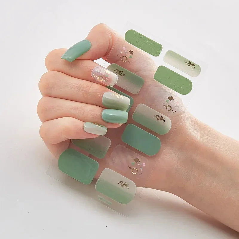 Autocollants D’Art Des Ongles 3D Pour Des Ongles Festifs Faciles — Vert Transparent, photo 11