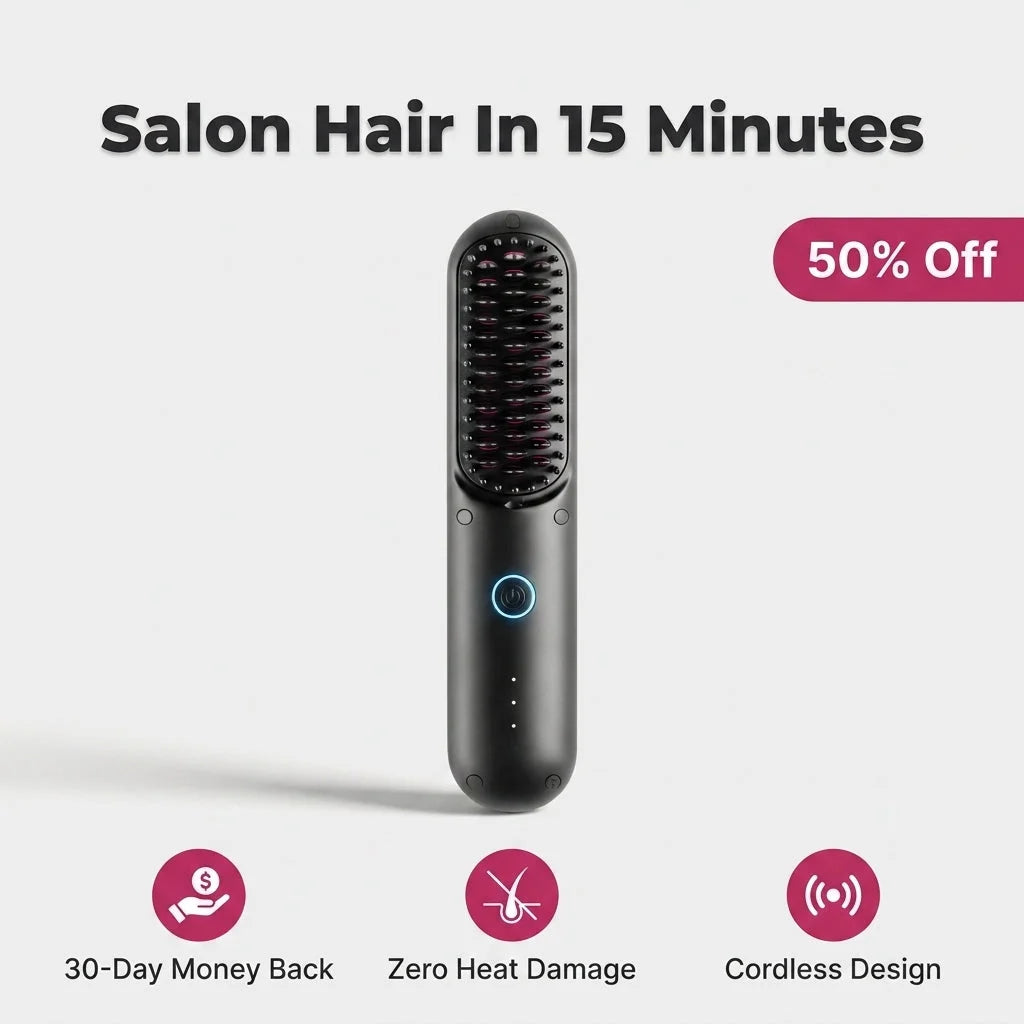 Brosse Lissante Pro Lisse Élégant et Coiffé en Quelques Minutes