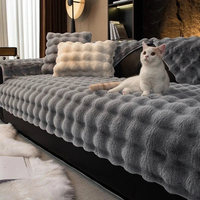 Housse De Siège De Canapé En Fausse Fourrure Aurelia — photo 3