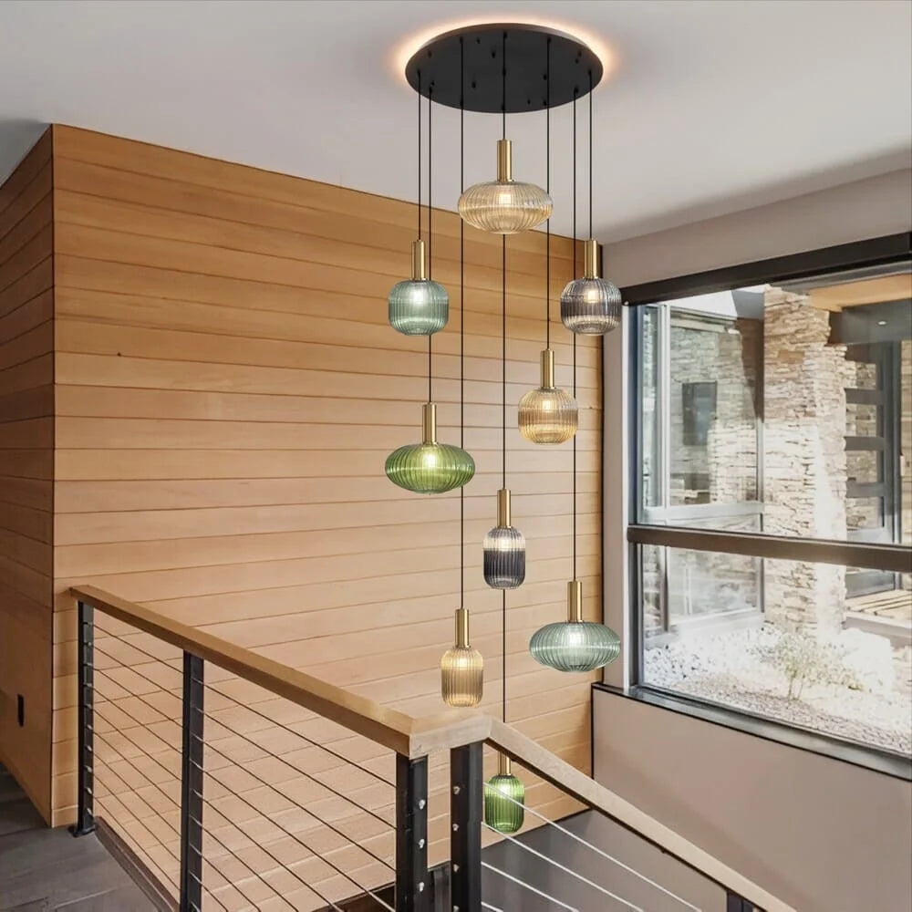 Elegant Vintage Taklampe i Glass — bilde 16